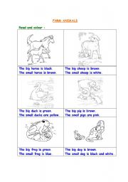 English worksheet: farm animals