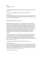 English Worksheet: active
