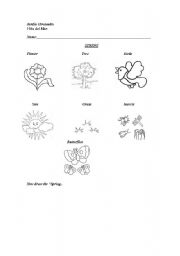 English Worksheet: spring