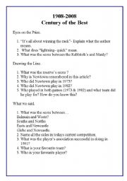 English Worksheet: Footyball activity