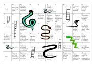 English Worksheet: Snakes and Ladders - Adjectives -ing or -ed