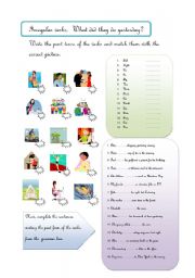 English Worksheet: Irregular verbs