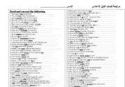 English Worksheet: grammar revision 