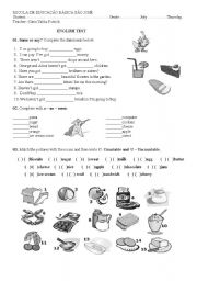 countable and uncoutable nouns 