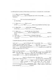 English Worksheet: Present Perfect Vs. Simple past