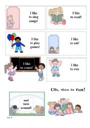 English worksheet: Action verbs - rhyme with tasks to complete - (2/3)