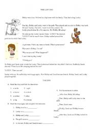 English Worksheet: The lost dog