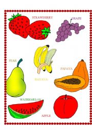 English Worksheet: FRUIT 