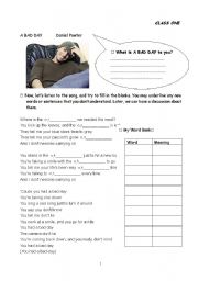 English Worksheet: Bad Day