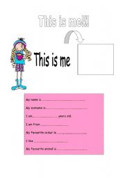 English Worksheet: Im a girl!!!