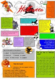 English Worksheet: HALLOWEEN TRIVIA - FULLY EDITABLE!