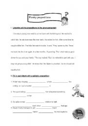English worksheet: Persky Preposition
