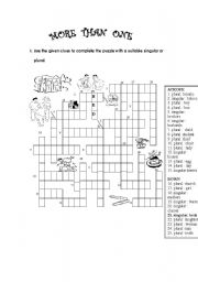 English Worksheet: Singular And Plural