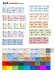 Bingo-Simple past-irregular verbs