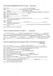 English Worksheet: will or going to