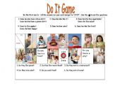 English Worksheet: Do it Game