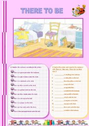 English Worksheet: There to be - 19.08.2009