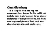 English worksheet: Claes Oldenburg