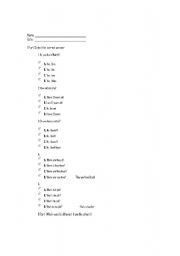 English Worksheet: Beginners Test