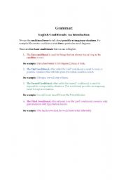 English worksheet: Conditional Sentences