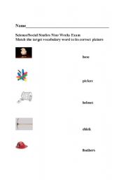 English worksheet: Matching Words