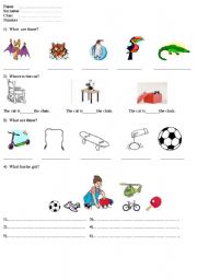 English Worksheet: toys