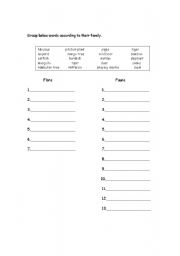 English Worksheet: flora and fauna