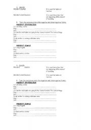 English Worksheet: Present Simple and Present Continuous