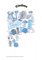 English worksheet: clothes