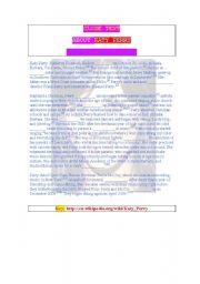 English Worksheet: Cloze text of KATY PERRY (with KEY!!!!)