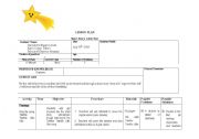 English Worksheet: Lesson Plan for a Story about Stars