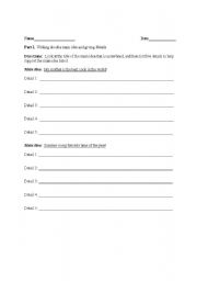 English worksheet: Titles and Main Idea