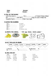 English Worksheet: worksheet