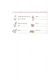 English Worksheet: Recipe