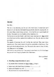 English worksheet: english test