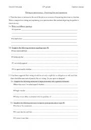 opinion essay worksheets