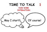 English Worksheet: Pair work interaction