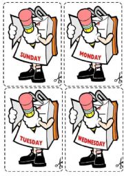 days of the week / months/ seasons- Cards / Flash-cards