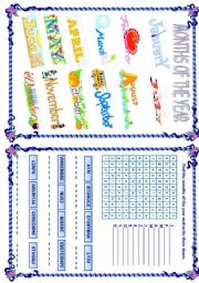 English Worksheet: Months of the year