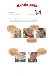 English Worksheet: Exotic Pets
