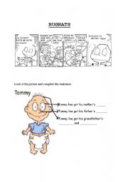 English Worksheet: Tommys parts of the body