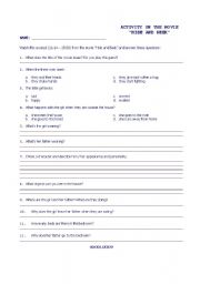 English worksheet: movie: hide and seek