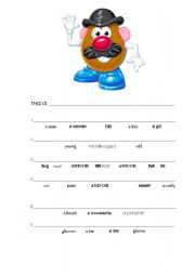 English worksheet: This is Mr Potato Head