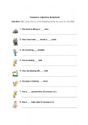 English Worksheet: Possessive Adjectives