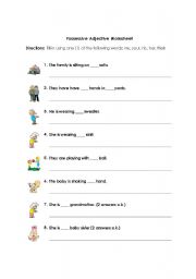 English worksheet: Possessive Adjectives