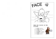 English worksheet: Parts of the face