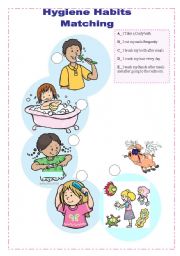 English Worksheet: Hygiene Habits