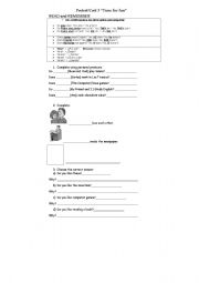 English worksheet: personal pronouns ans te question WHY