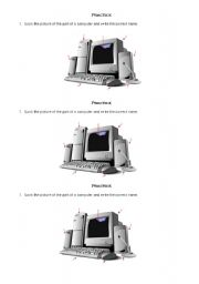 English worksheet: Computer parts