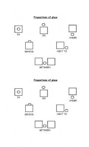 English worksheet: Prepositions of place! 